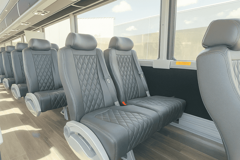 interior of Coach Bus Billings charter bus