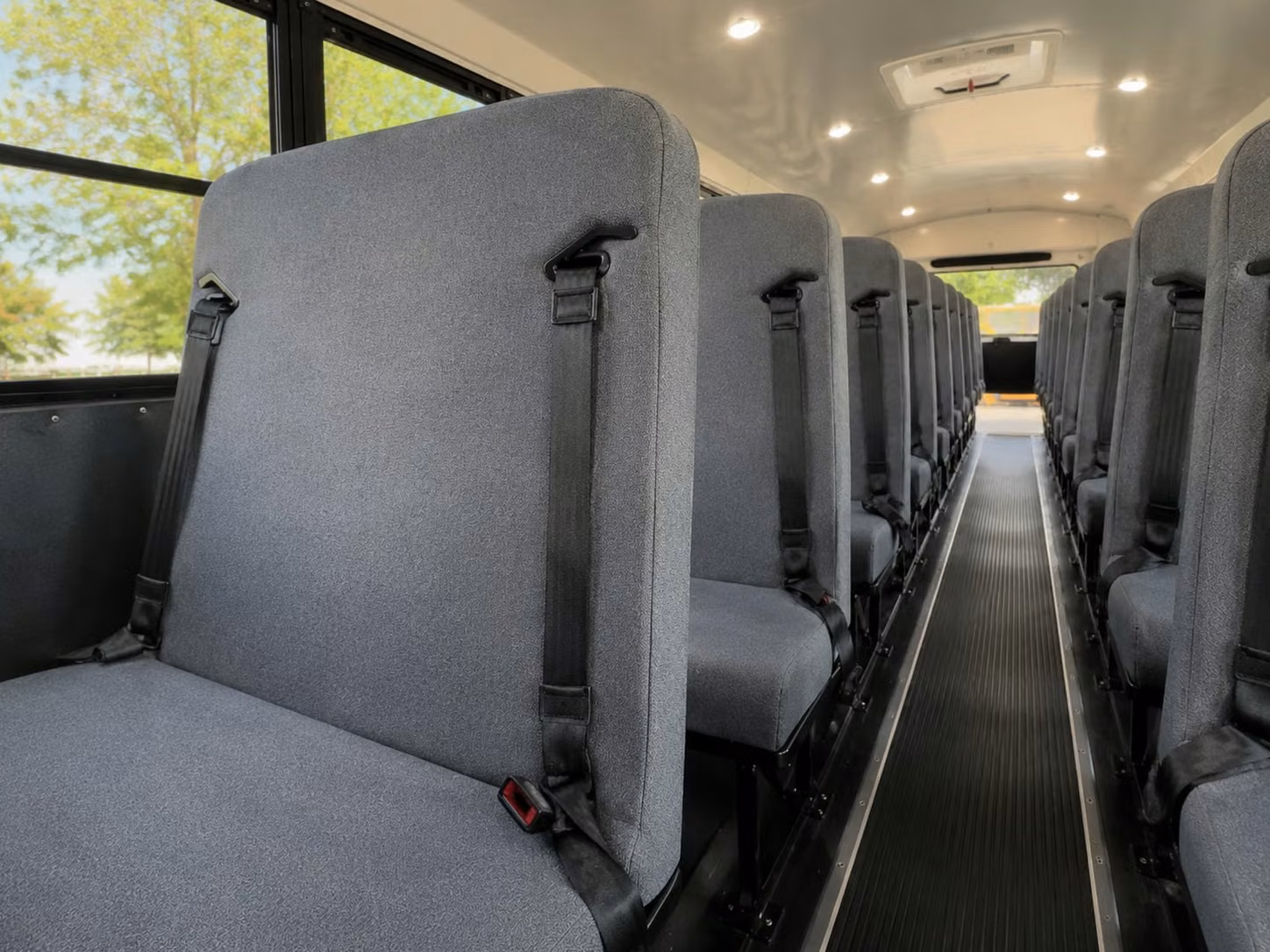school bus inside